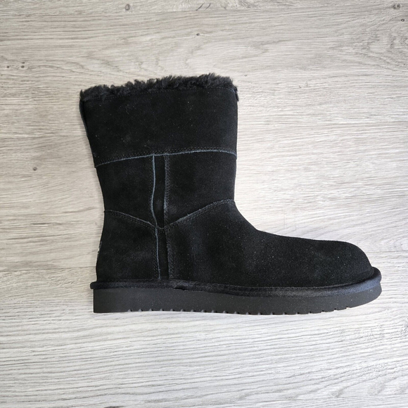 UGG Koolaburra Aribel Short Black Suede Women's Size 8 New in Box Faux Fur - Picture 6 of 11
